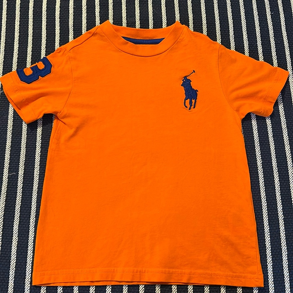 Polo Ralph Lauren Boys 4t short sleeve Orange shirt.
